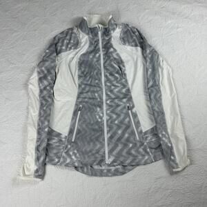 Lululemon Women’s Lightweight Running Windbreaker Gray-White Sz 6